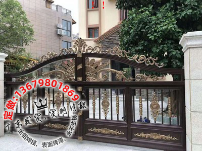 门业图片-防盗门农村别墅铝艺大门4006图片